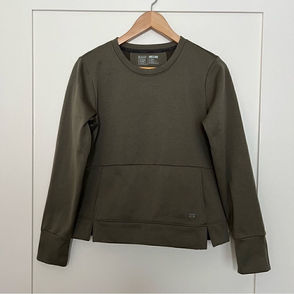 5.11 Tactical Elizabeth Sweatshirt Womens XS Ranger Green Long Sleeve Crew Neck